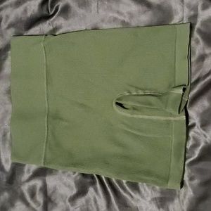 Ribbed green woman's shorts
